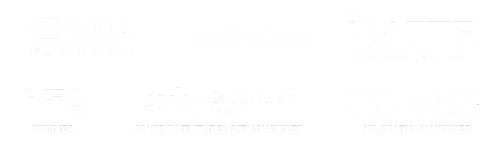WingRep badges of honor: NVIDIA Inception, AWS Activate, Northwestern IGNITE, TiE 50 Winner, SVB Alumni Ventures Pitch Winner, TEDAI 2023 Hackathon Winner