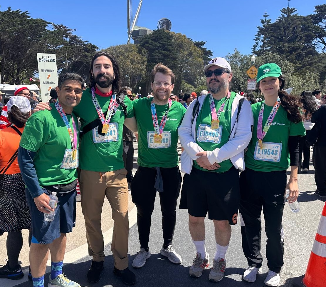 The WingRep team running Bay to Breakers, May 2026